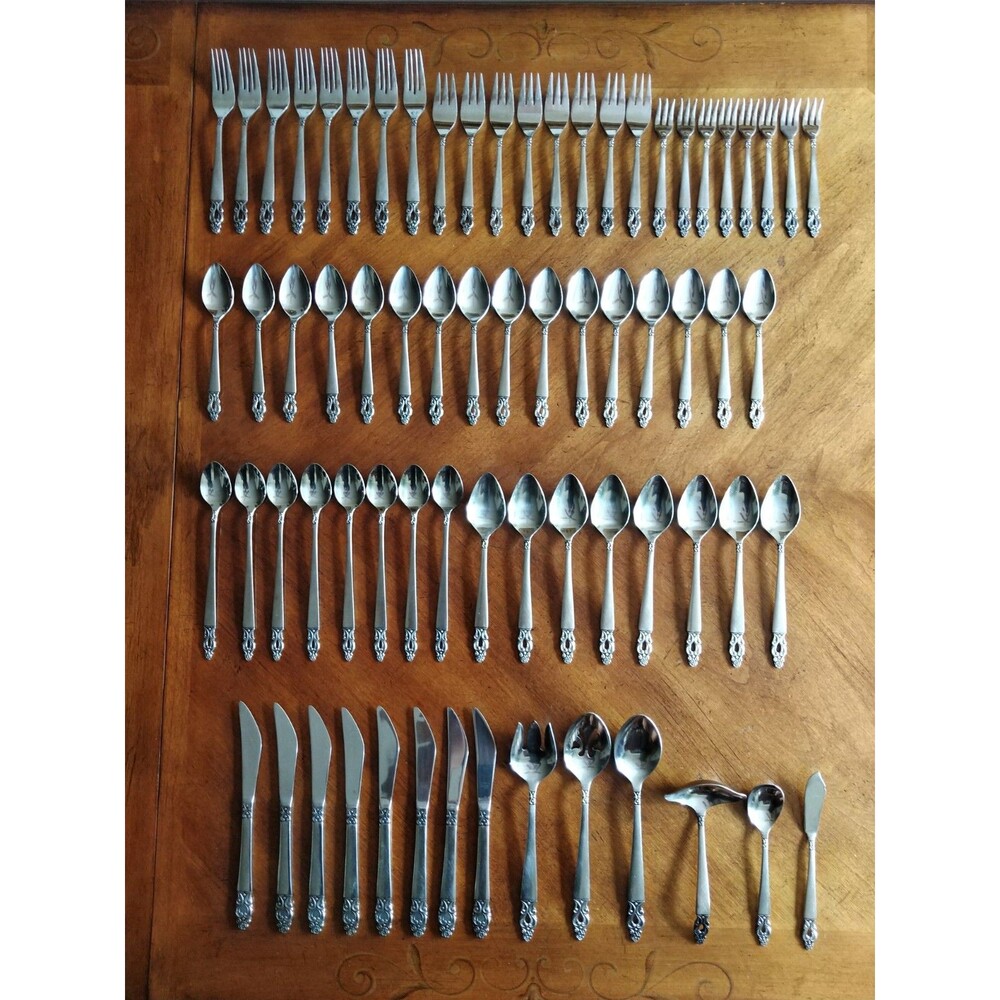 70 Pc Olaf Flatware National Stainless Silverware / 8 Settings Plus More / Japan